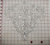 Applique - Silver Corded Lace Applique White Dyeable!